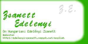 zsanett edelenyi business card
